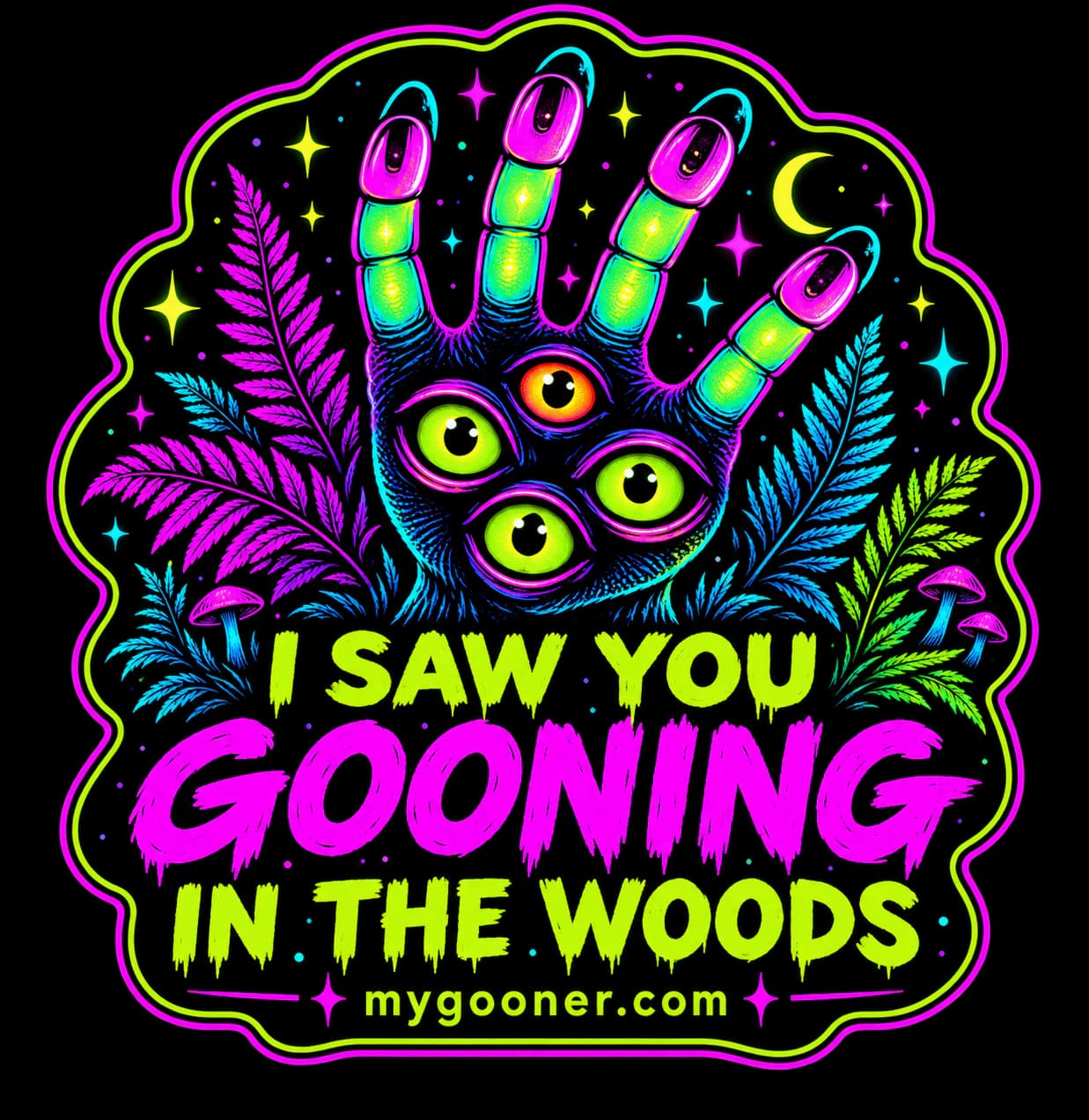 I Saw You Gooning surveillance artwork
