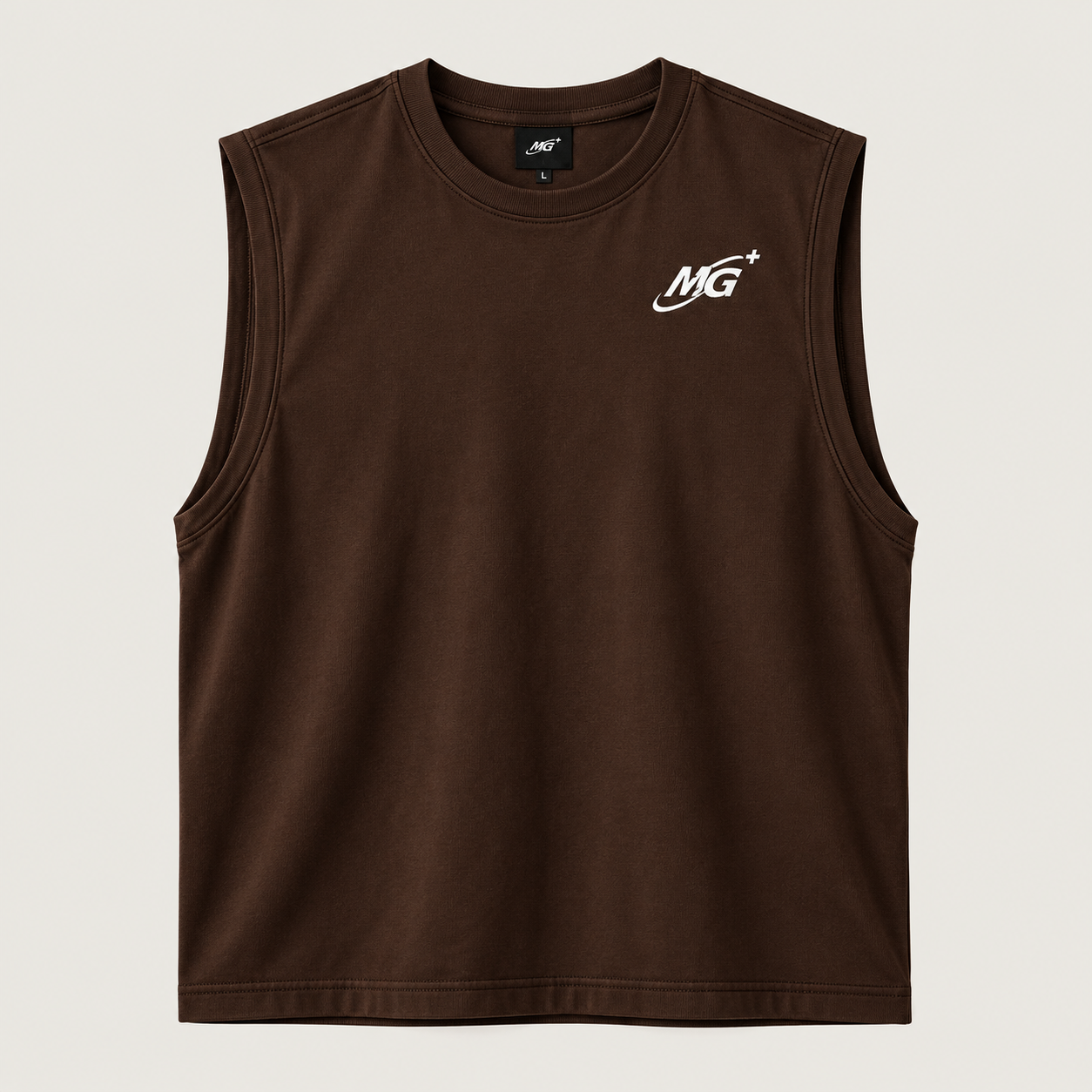 Performance Tank 01 in Espresso, front view.
