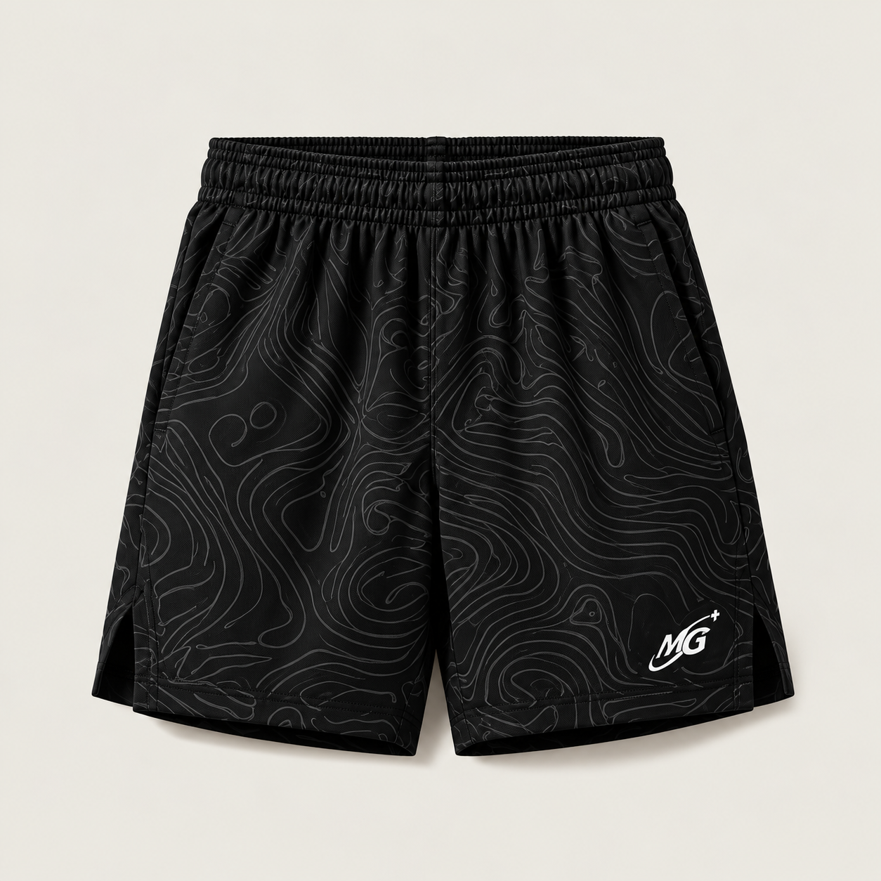 Training Short 01 in Topo, front view.